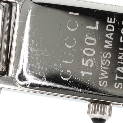 GUCCI 1P Diamond Watches 1500L Stainless Steel/Stainless Steel Ladies