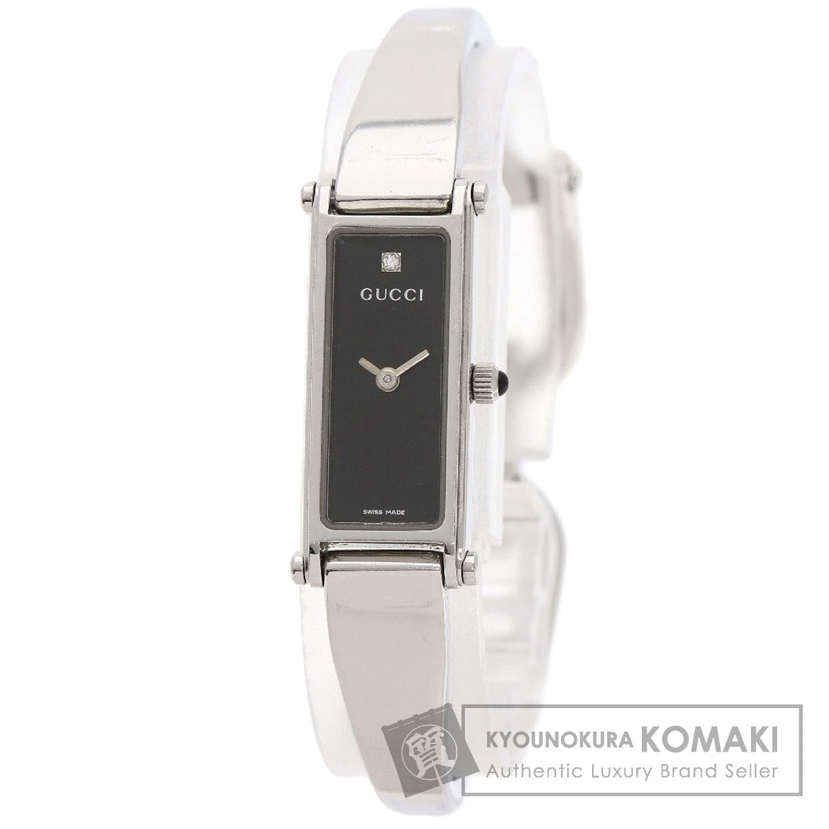 GUCCI 1P Diamond Watches 1500L Stainless Steel/Stainless Steel Ladies