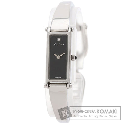 GUCCI 1P Diamond Watches 1500L Stainless Steel/Stainless Steel Ladies