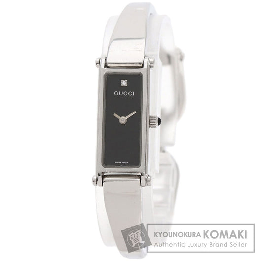 GUCCI 1P Diamond Watches 1500L Stainless Steel/Stainless Steel Ladies