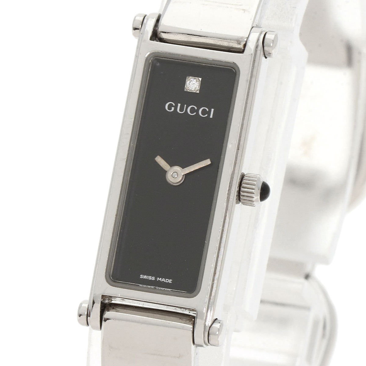 GUCCI 1P Diamond Watches 1500L Stainless Steel/Stainless Steel Ladies