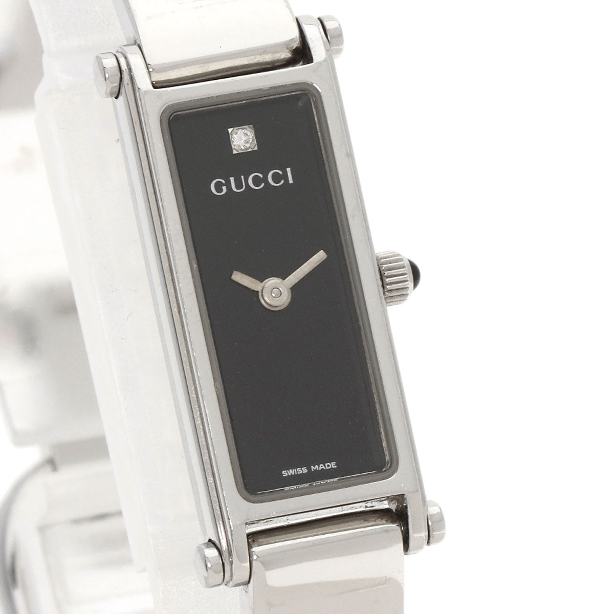 GUCCI 1P Diamond Watches 1500L Stainless Steel/Stainless Steel Ladies