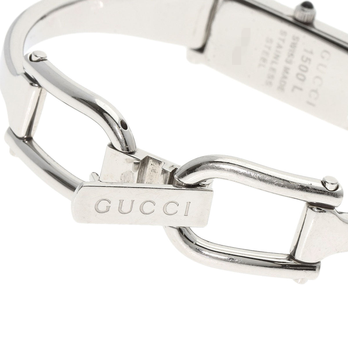 GUCCI 1P Diamond Watches 1500L Stainless Steel/Stainless Steel Ladies