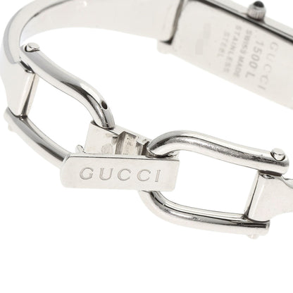 GUCCI 1P Diamond Watches 1500L Stainless Steel/Stainless Steel Ladies