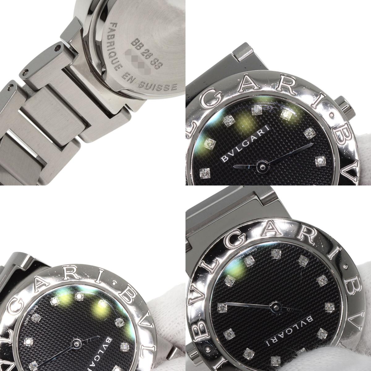 BVLGARI BVLGARI BVLGARI 12P Diamond Watches BB26BSS/12N Stainless Steel/Stainless Steel Ladies