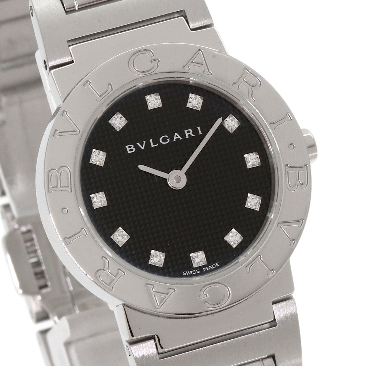 BVLGARI BVLGARI BVLGARI 12P Diamond Watches BB26BSS/12N Stainless Steel/Stainless Steel Ladies