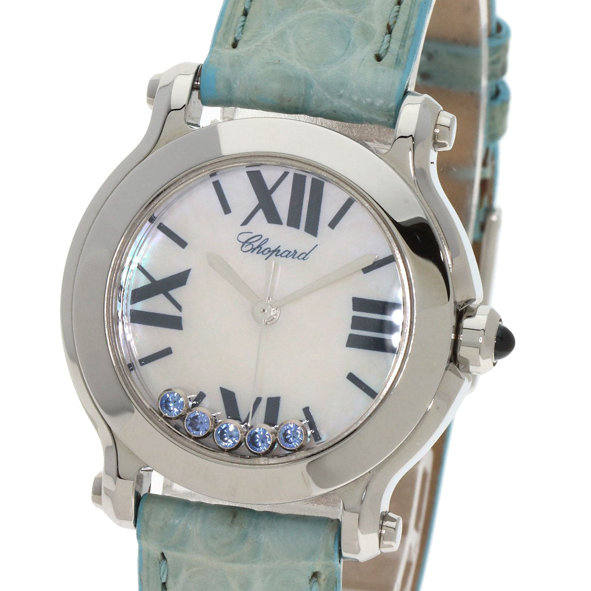 Chopard Happy sports Watches 8509 Stainless Steel/Leather Ladies