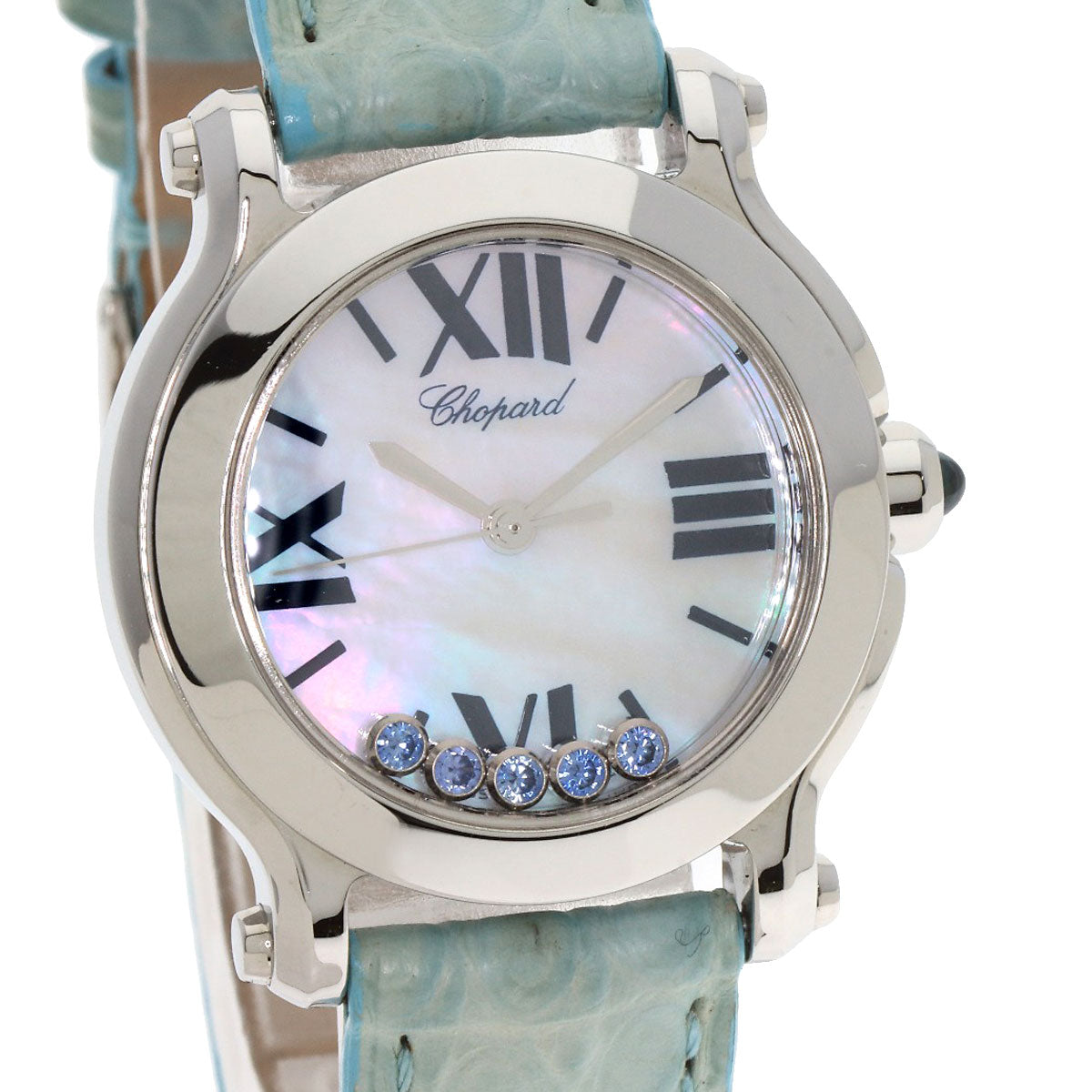 Chopard Happy sports Watches 8509 Stainless Steel/Leather Ladies