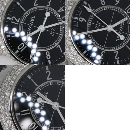 CHANEL J12 1.3" Diamond Double Bezel Watches H0949 Ceramic/Ceramic Ladies