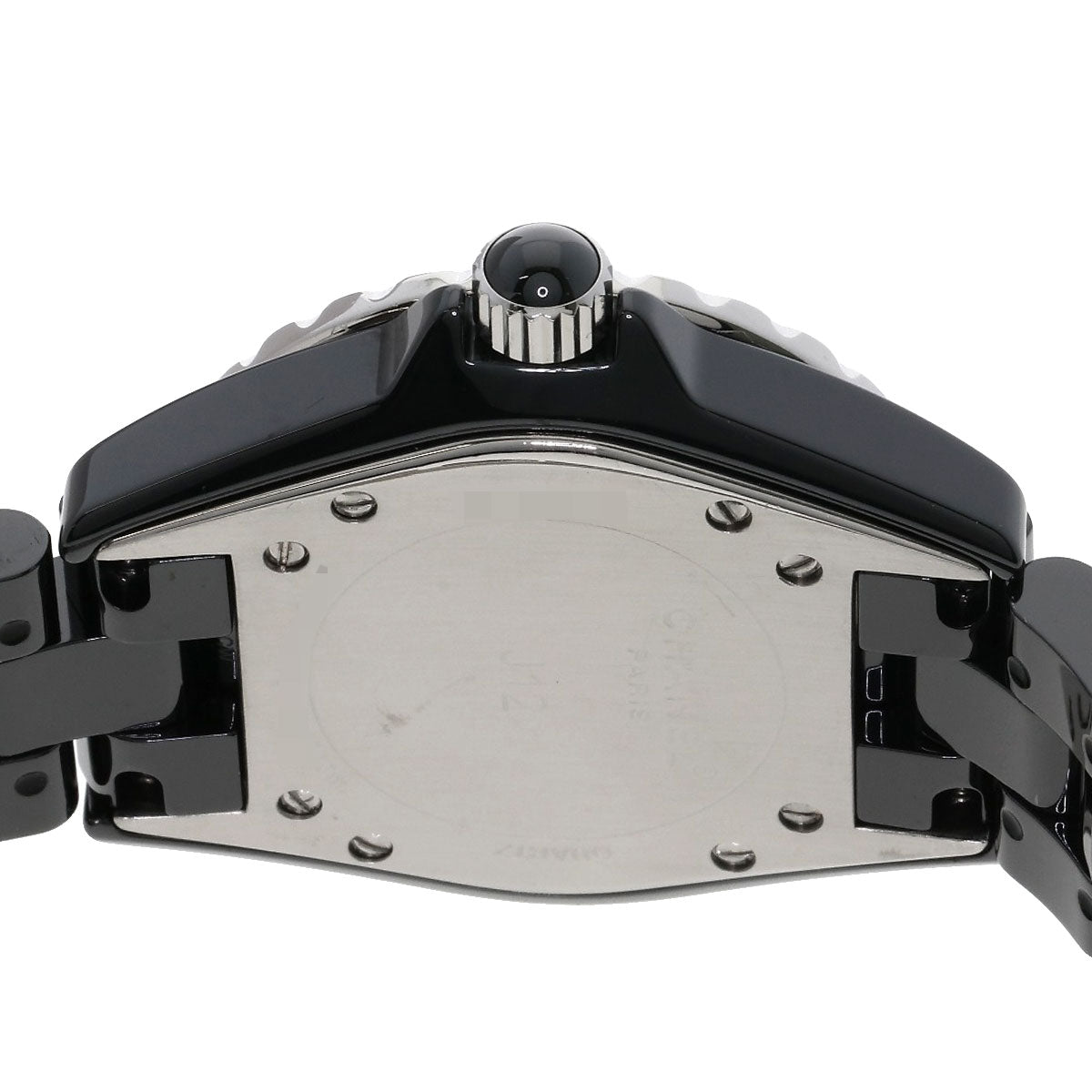 CHANEL J12 1.3" Diamond Double Bezel Watches H0949 Ceramic/Ceramic Ladies