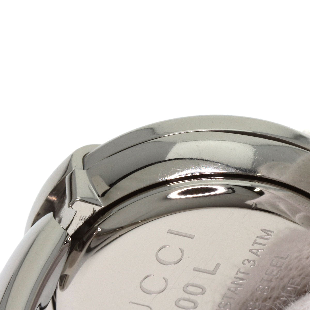 GUCCI Round Face GG Pink Shell Bangle Watches 1400L Stainless Steel/Stainless Steel Ladies