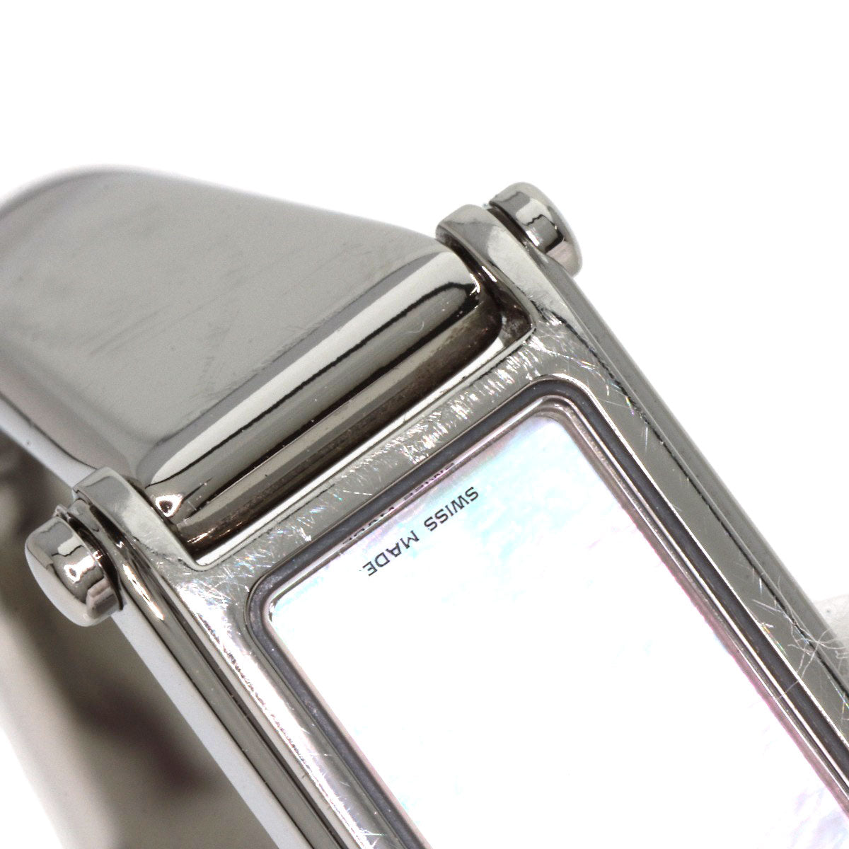 GUCCI Square Face 1P Diamond Bangle Watches 1500L Stainless Steel/Stainless Steel Ladies