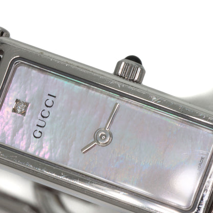 GUCCI Square Face 1P Diamond Bangle Watches 1500L Stainless Steel/Stainless Steel Ladies