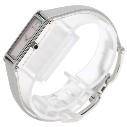 GUCCI Square Face 1P Diamond Bangle Watches 1500L Stainless Steel/Stainless Steel Ladies