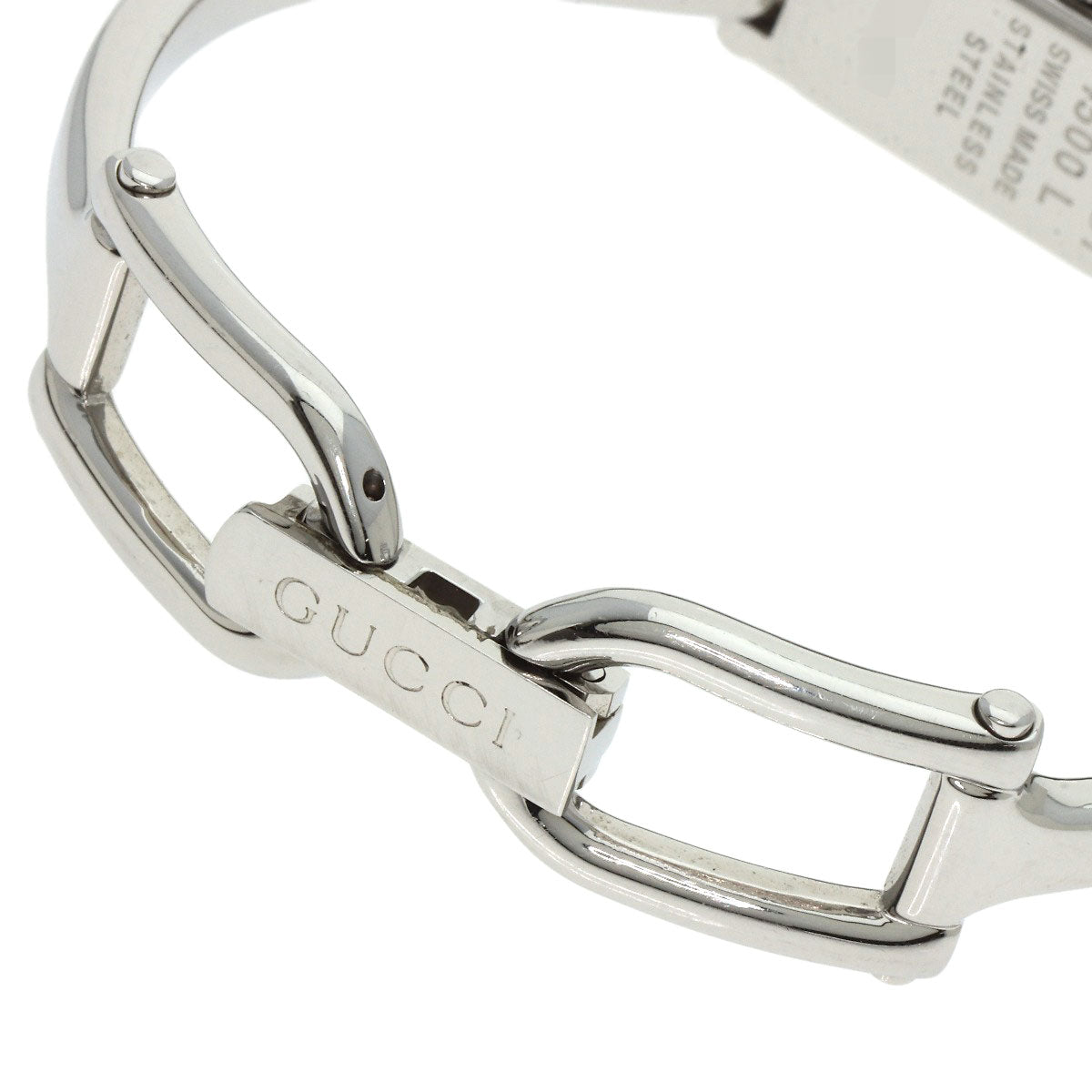 GUCCI Square Face 1P Diamond Bangle Watches 1500L Stainless Steel/Stainless Steel Ladies