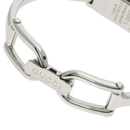 GUCCI Square Face 1P Diamond Bangle Watches 1500L Stainless Steel/Stainless Steel Ladies