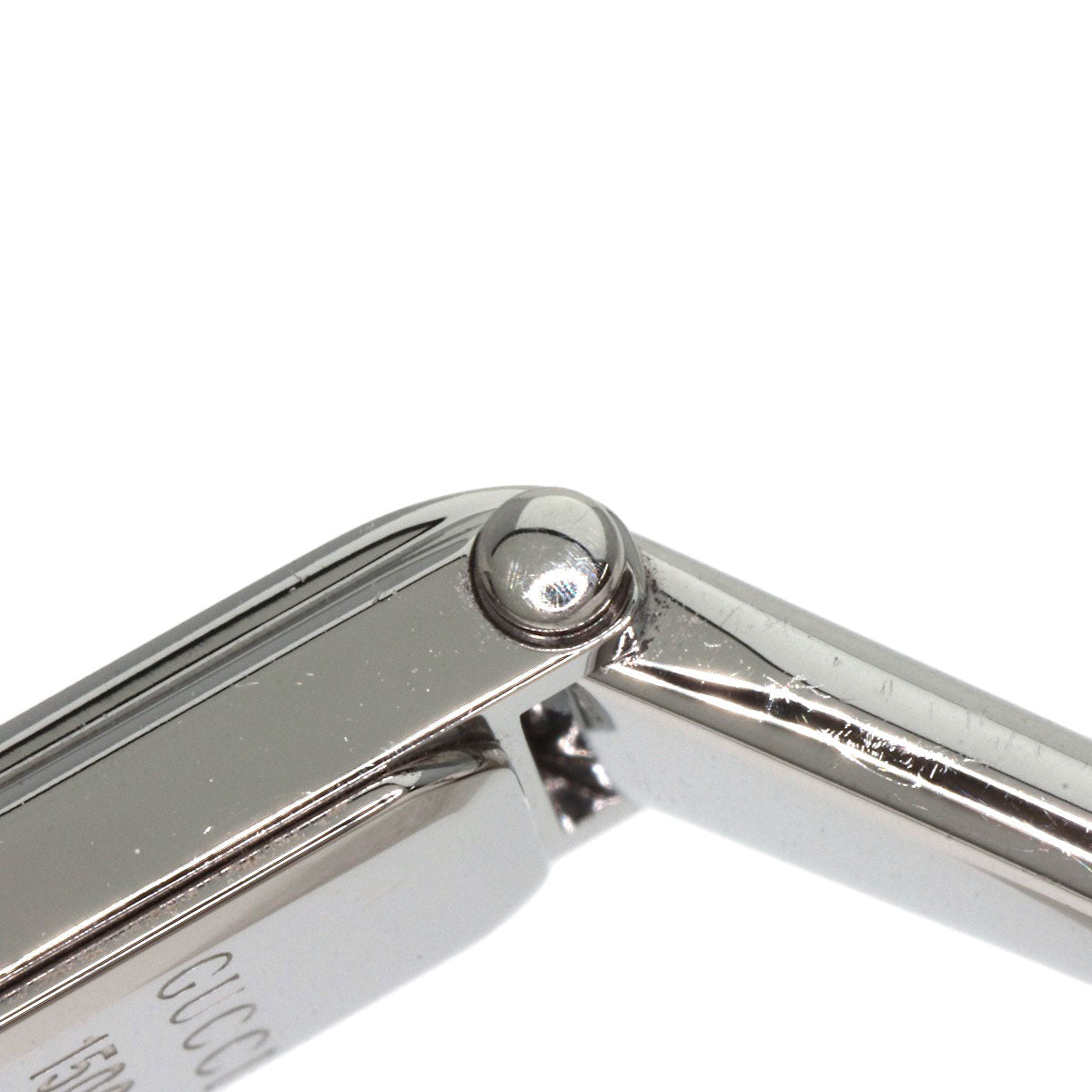 GUCCI Square Face 1P Diamond Bangle Watches 1500L Stainless Steel/Stainless Steel Ladies