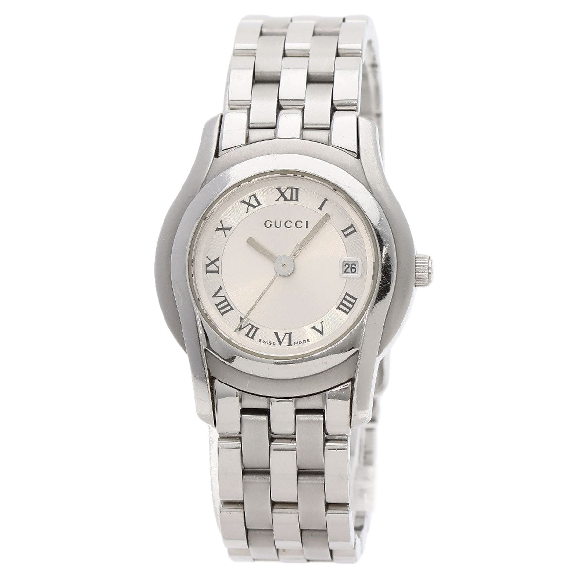 GUCCI Round face Watches 5500L Stainless Steel/Stainless Steel Ladies