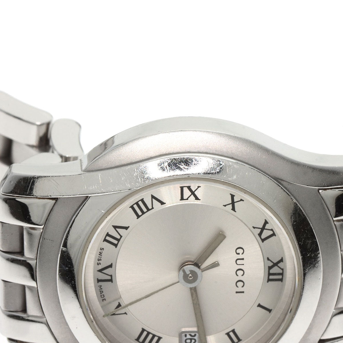 GUCCI Round face Watches 5500L Stainless Steel/Stainless Steel Ladies