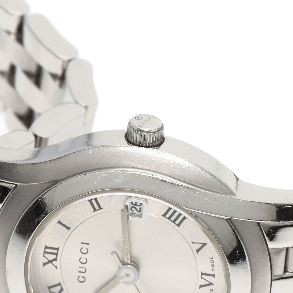 GUCCI Round face Watches 5500L Stainless Steel/Stainless Steel Ladies