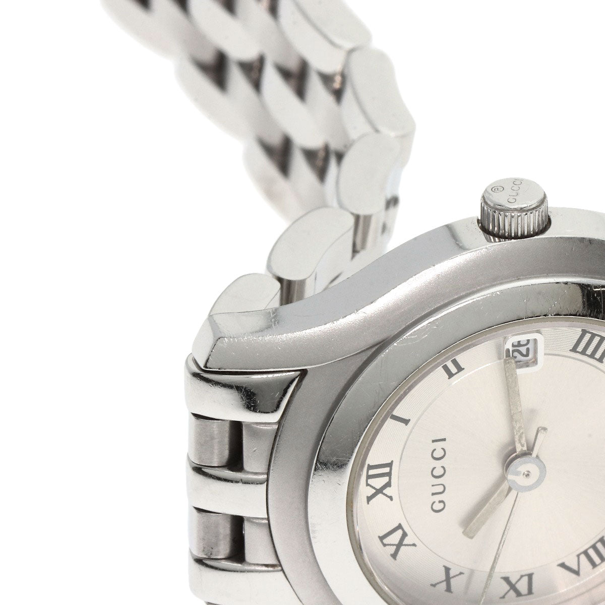 GUCCI Round face Watches 5500L Stainless Steel/Stainless Steel Ladies