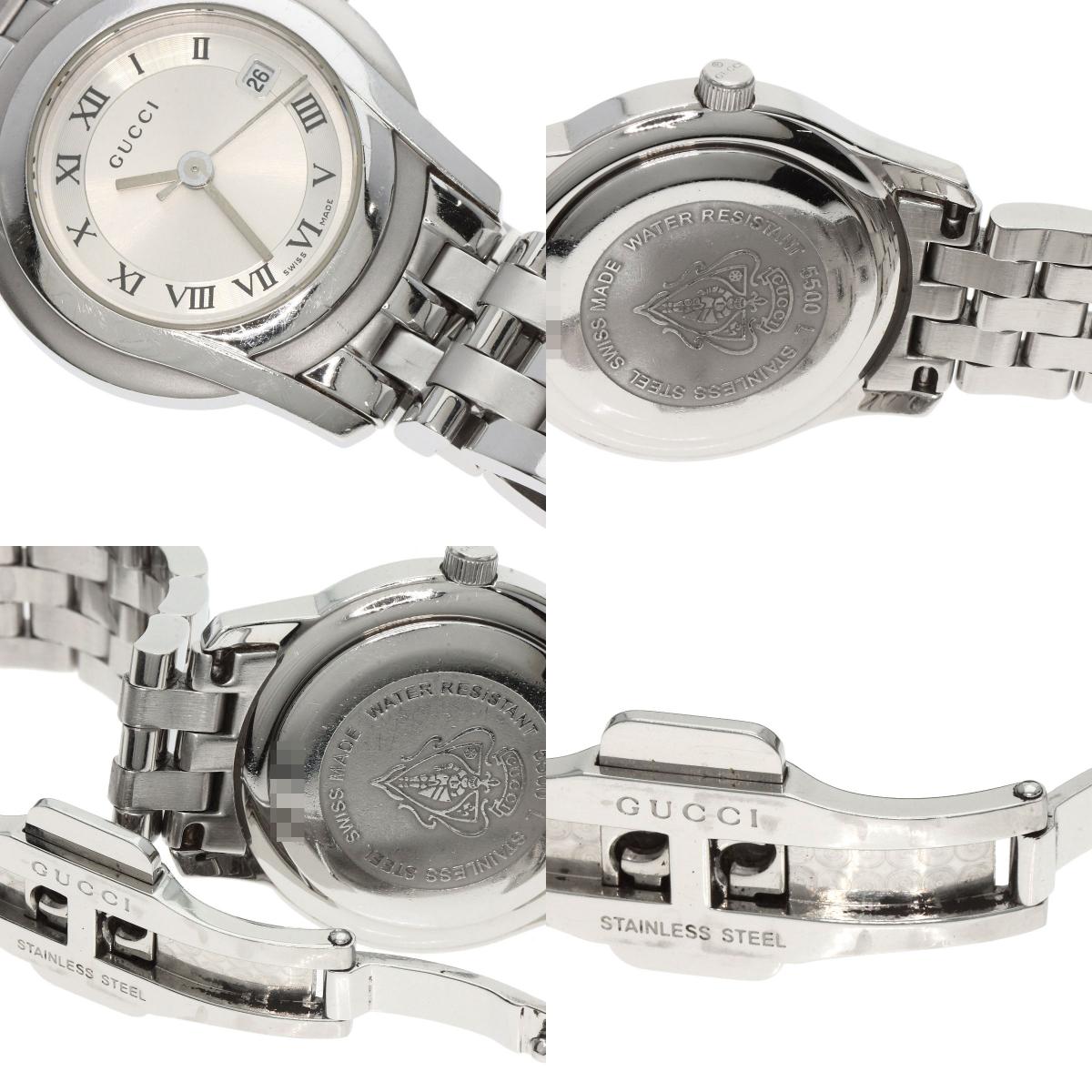 GUCCI Round face Watches 5500L Stainless Steel/Stainless Steel Ladies