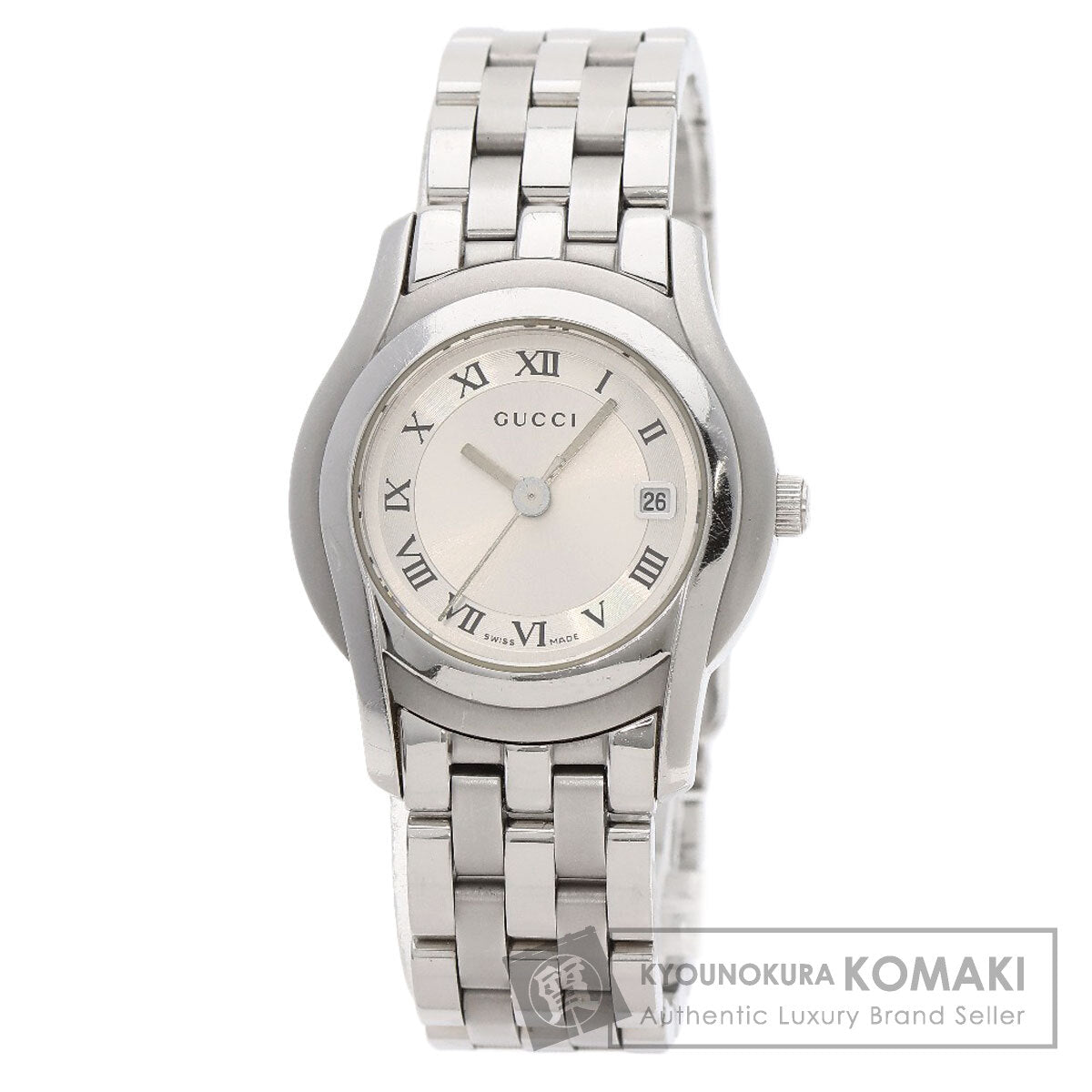 GUCCI Round face Watches 5500L Stainless Steel/Stainless Steel Ladies