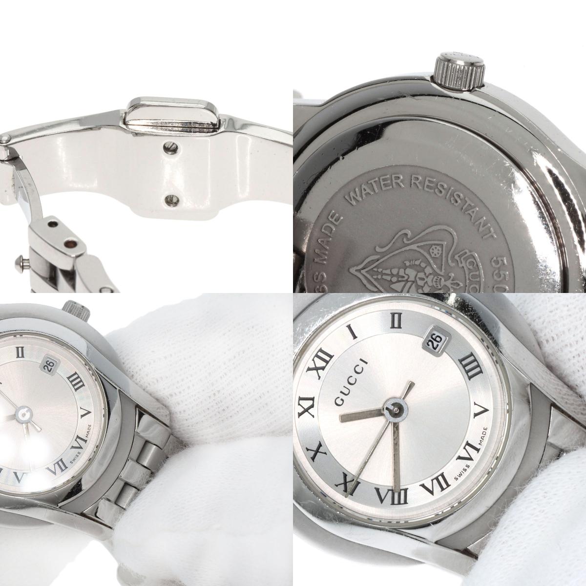 GUCCI Round face Watches 5500L Stainless Steel/Stainless Steel Ladies