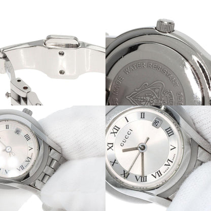 GUCCI Round face Watches 5500L Stainless Steel/Stainless Steel Ladies