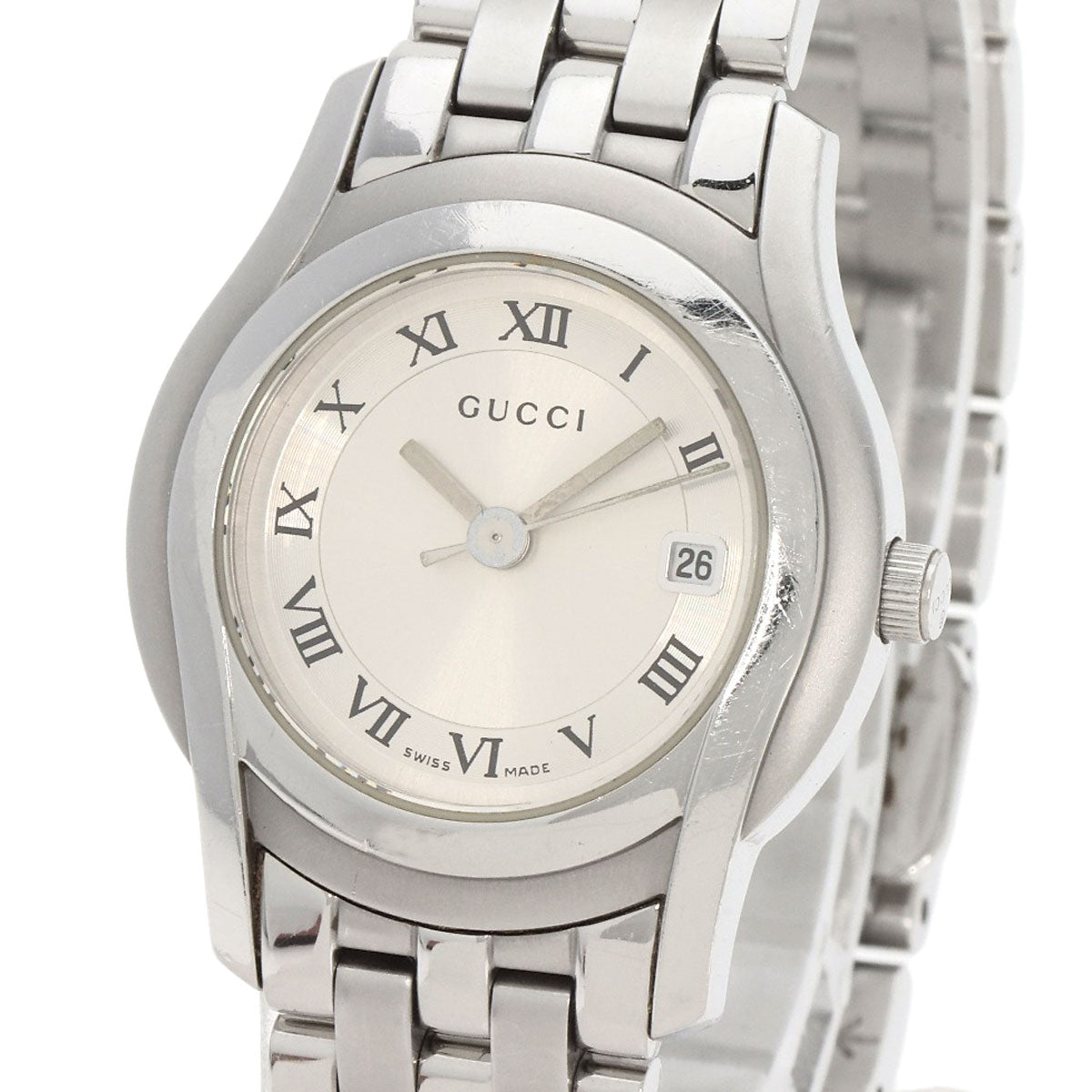 GUCCI Round face Watches 5500L Stainless Steel/Stainless Steel Ladies