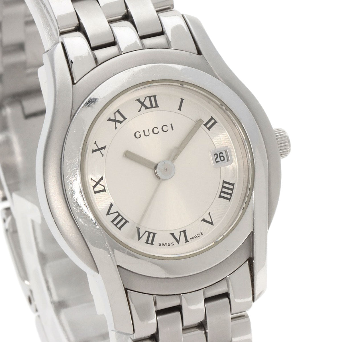 GUCCI Round face Watches 5500L Stainless Steel/Stainless Steel Ladies