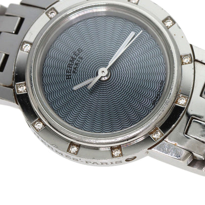 HERMES Clipper Nacle 12P DiamondBezel Watches CL4.230 Stainless Steel/Stainless Steel Ladies