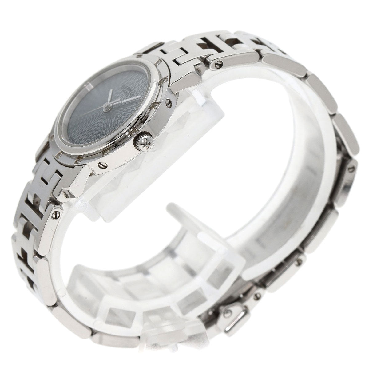 HERMES Clipper Nacle 12P DiamondBezel Watches CL4.230 Stainless Steel/Stainless Steel Ladies