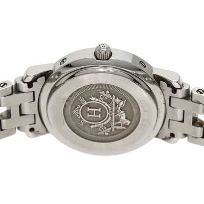 HERMES Clipper Nacle 12P DiamondBezel Watches CL4.230 Stainless Steel/Stainless Steel Ladies
