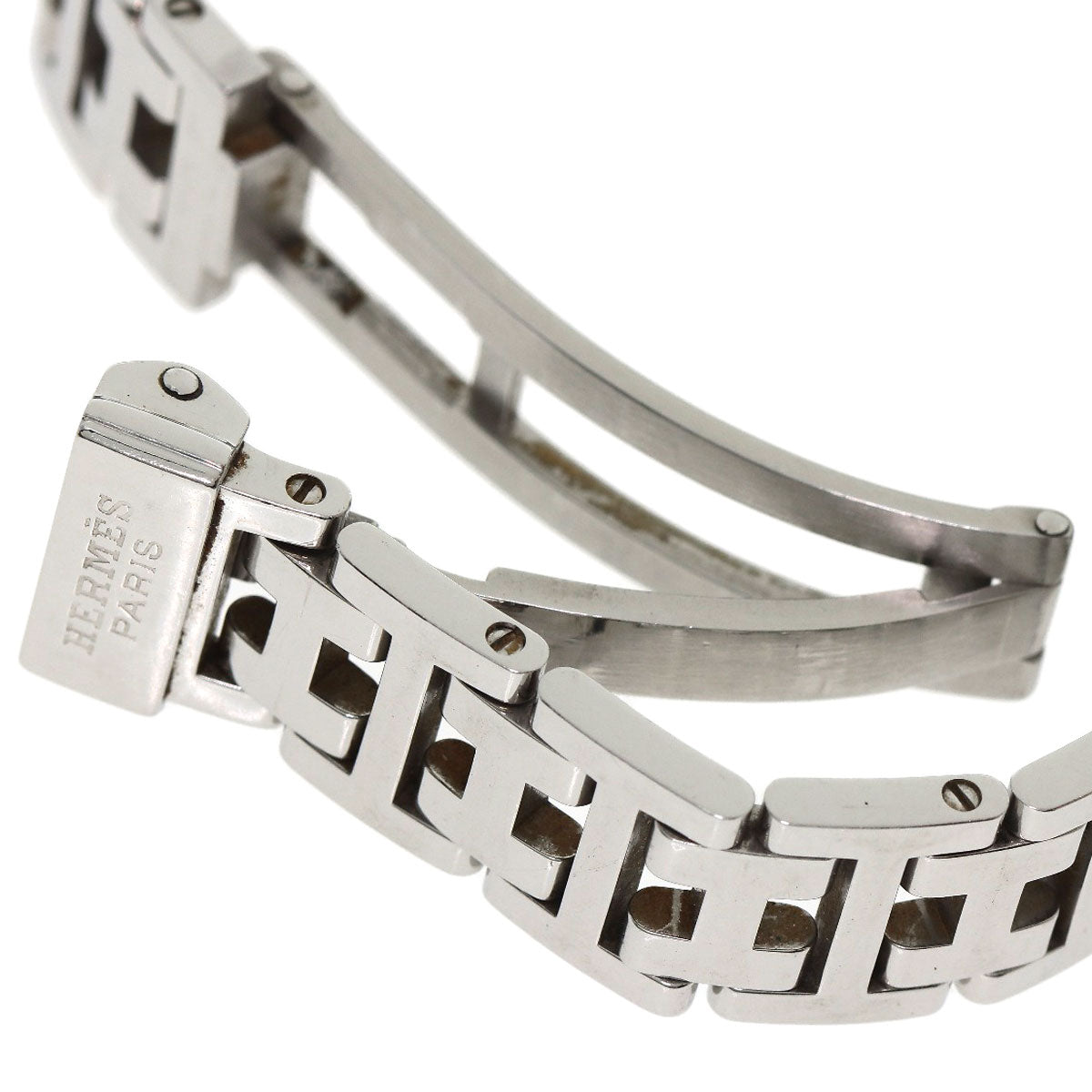 HERMES Clipper Nacle 12P DiamondBezel Watches CL4.230 Stainless Steel/Stainless Steel Ladies