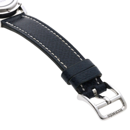HERMES Clipper oval Watches CO1.510 Stainless Steel/Leather Ladies