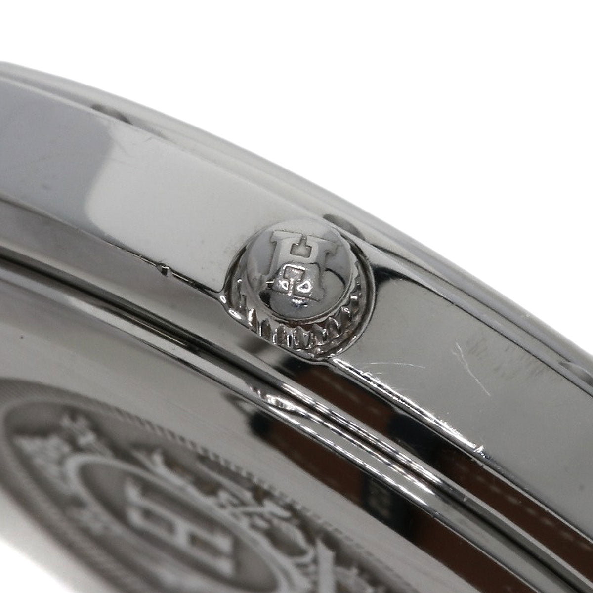 HERMES Clipper oval Watches CO1.510 Stainless Steel/Leather Ladies