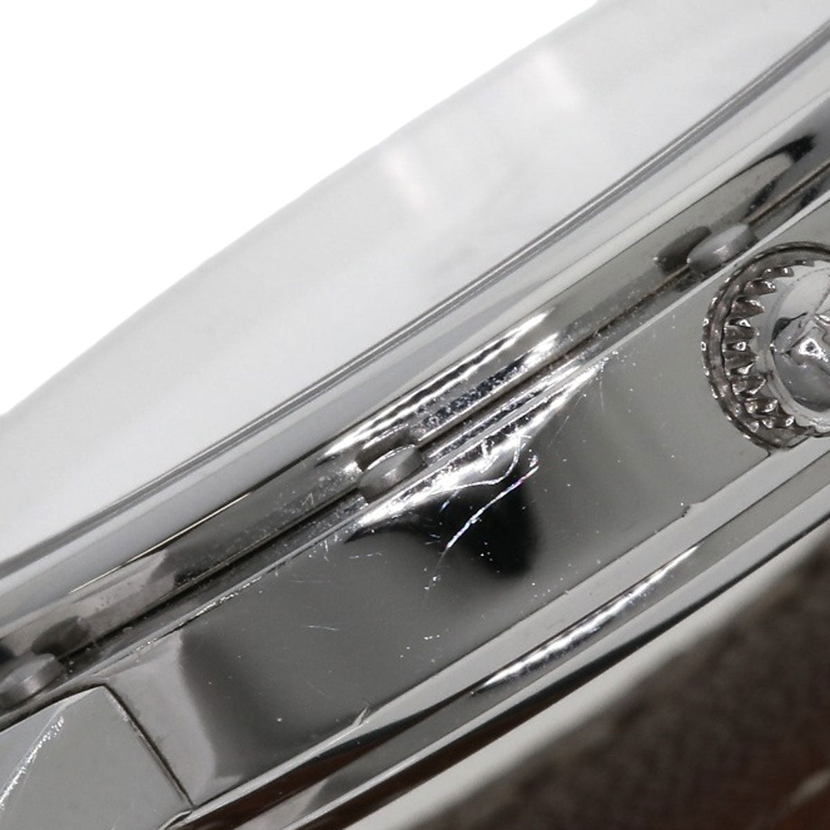 HERMES Clipper oval Watches CO1.510 Stainless Steel/Leather Ladies