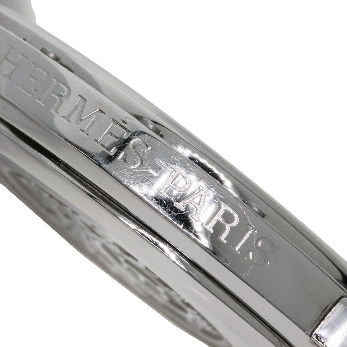 HERMES Clipper oval Watches CO1.510 Stainless Steel/Leather Ladies