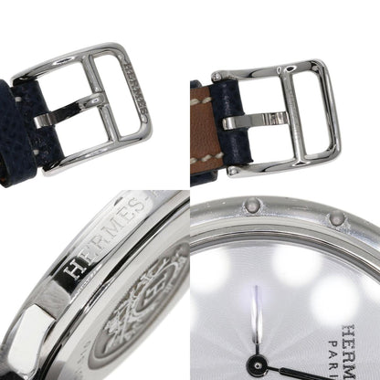 HERMES Clipper oval Watches CO1.510 Stainless Steel/Leather Ladies