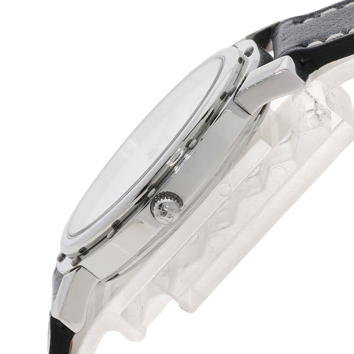 HERMES Clipper oval Watches CO1.510 Stainless Steel/Leather Ladies