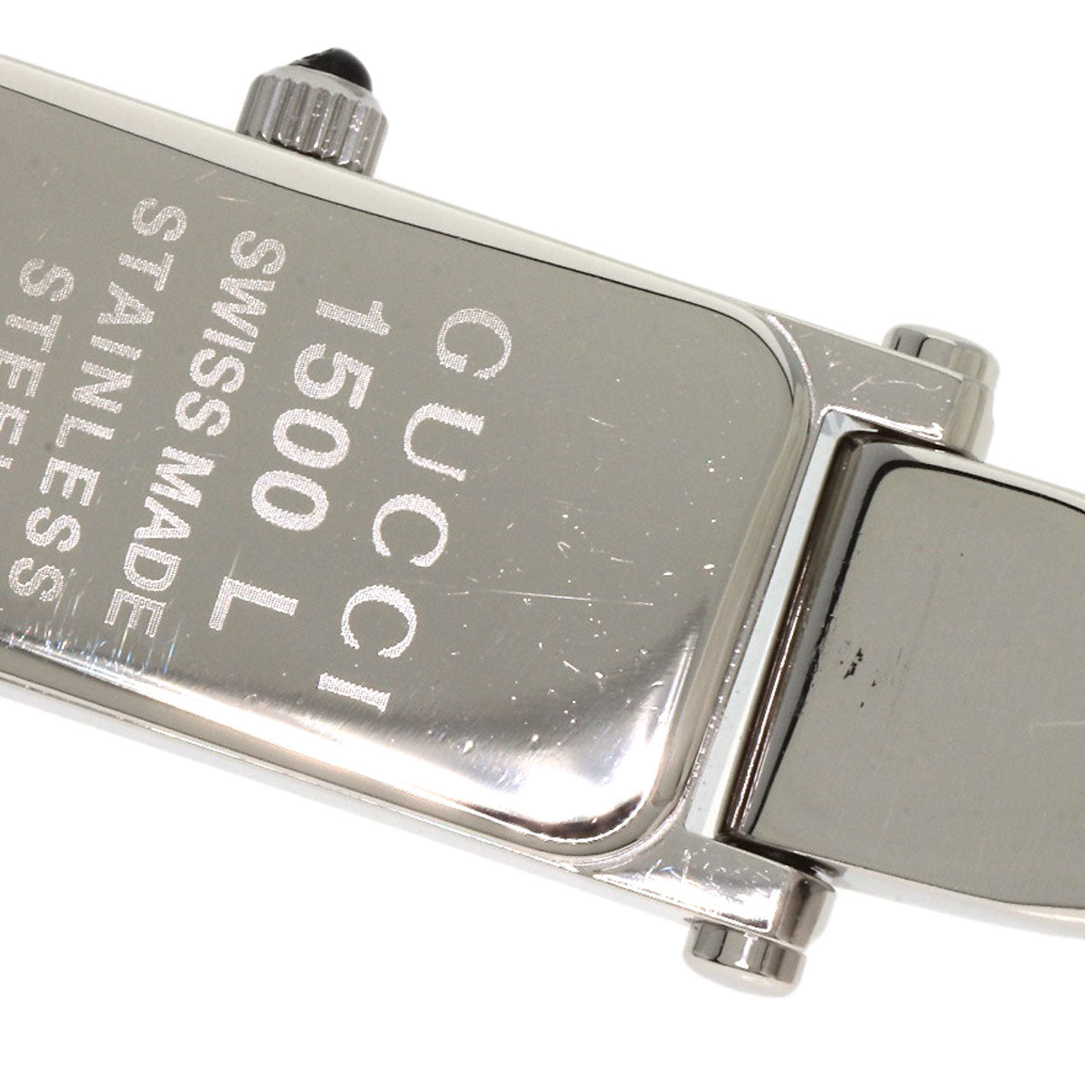 GUCCI Square face bangle Watches 1500L Stainless Steel/Stainless Steel Ladies