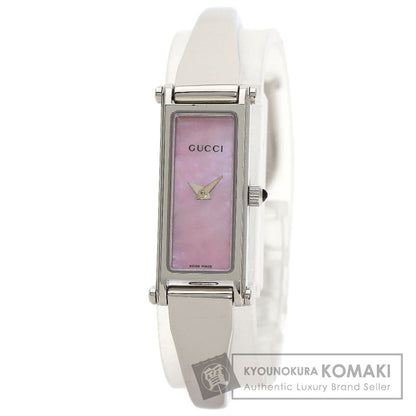 GUCCI Square face bangle Watches 1500L Stainless Steel/Stainless Steel Ladies