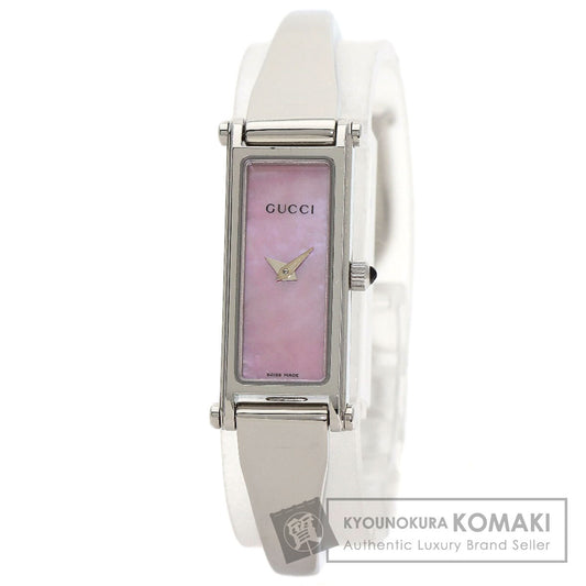 GUCCI Square face bangle Watches 1500L Stainless Steel/Stainless Steel Ladies