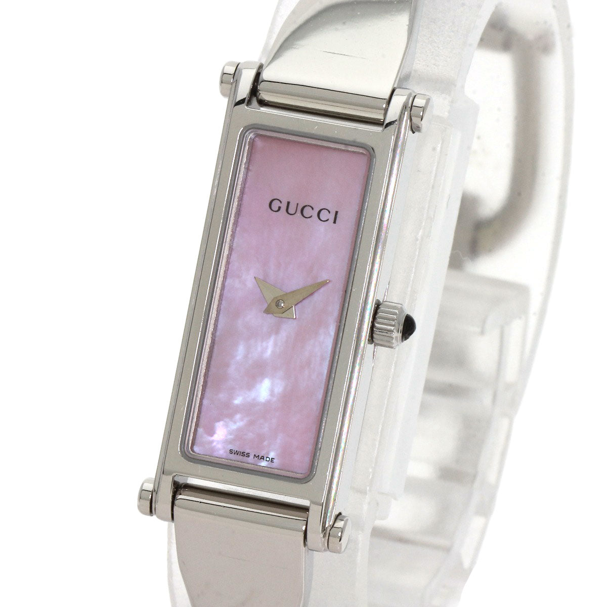 GUCCI Square face bangle Watches 1500L Stainless Steel/Stainless Steel Ladies