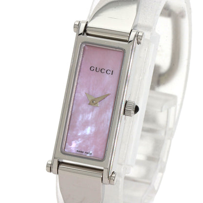 GUCCI Square face bangle Watches 1500L Stainless Steel/Stainless Steel Ladies