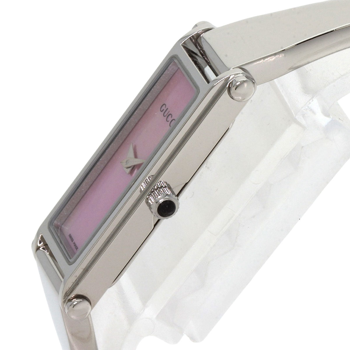 GUCCI Square face bangle Watches 1500L Stainless Steel/Stainless Steel Ladies