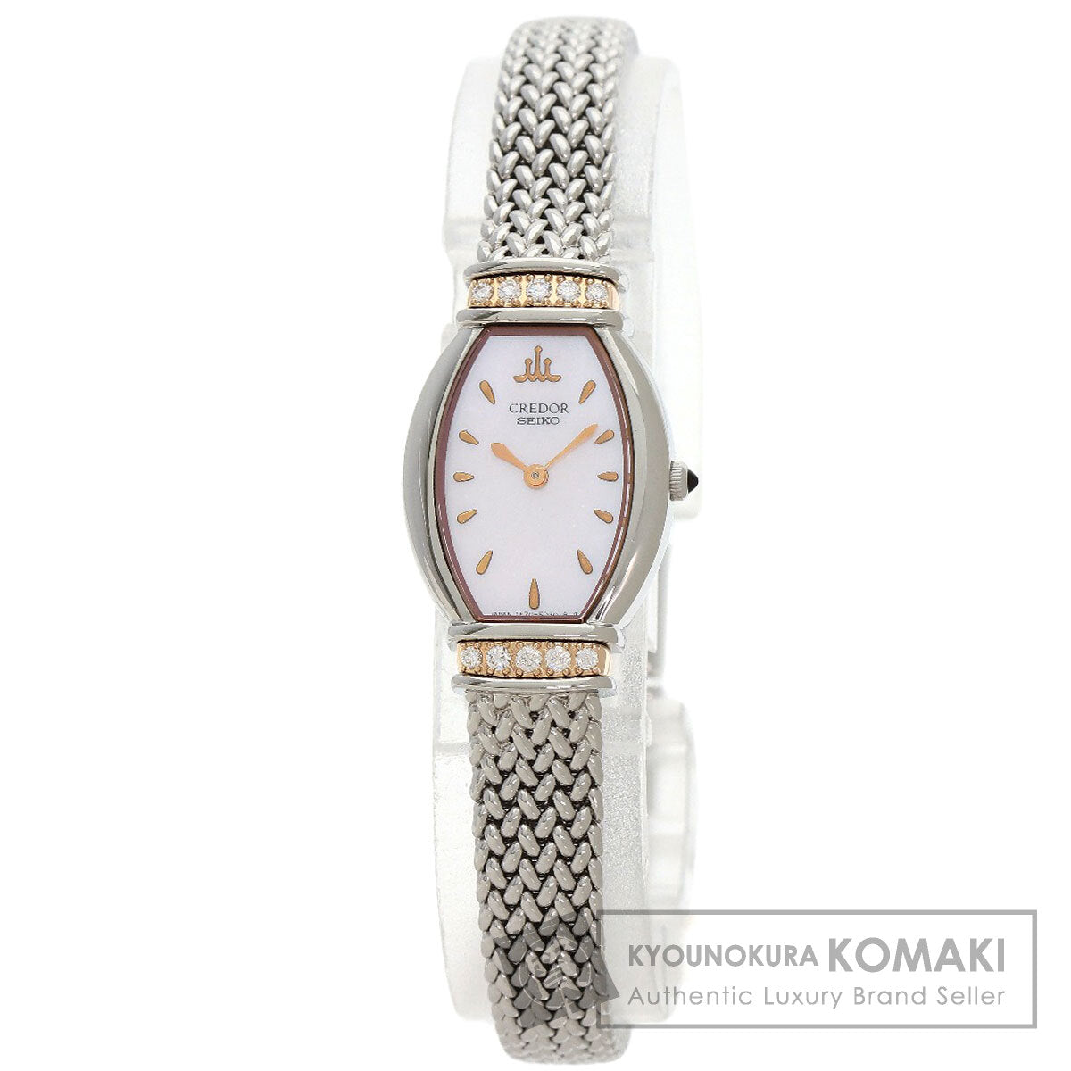 SEIKO CREDOR Diamond Watches GSTE966 1E70-3B90 Stainless Steel/SSxK18PG Ladies