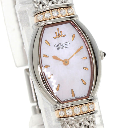 SEIKO CREDOR Diamond Watches GSTE966 1E70-3B90 Stainless Steel/SSxK18PG Ladies