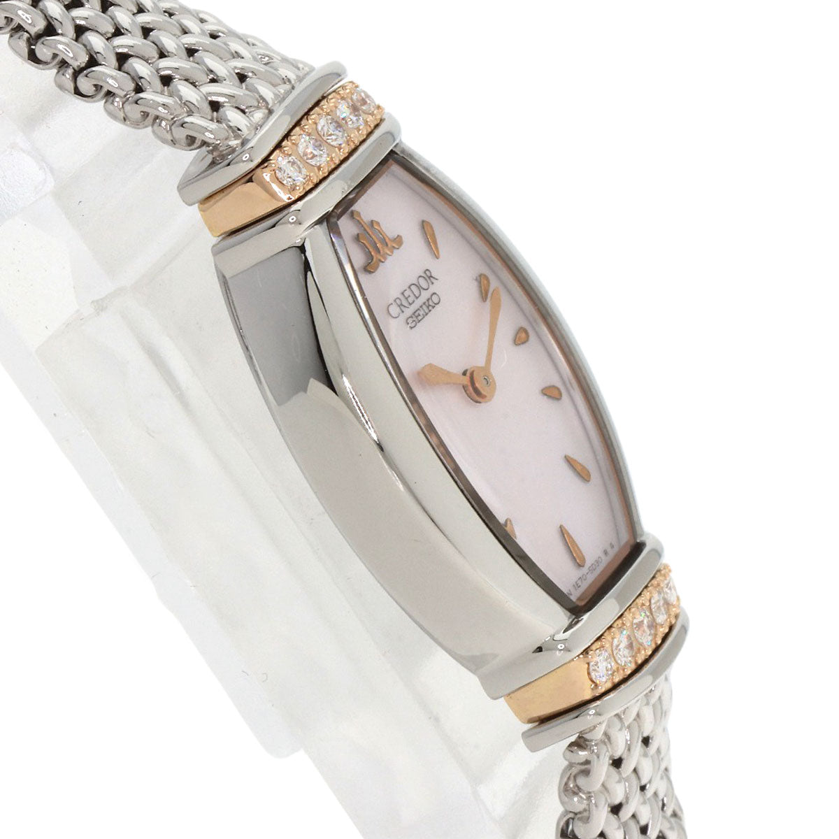 SEIKO CREDOR Diamond Watches GSTE966 1E70-3B90 Stainless Steel/SSxK18PG Ladies